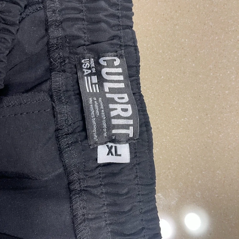 Black Quick-Dry Swim or Surf Shorts with Elastic Waistband - Picture 2 of 5